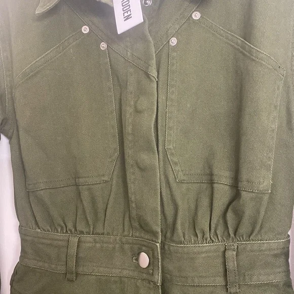 NWT…Steve Madden new with tags size 6 green denim dress - Picture 2 of 5